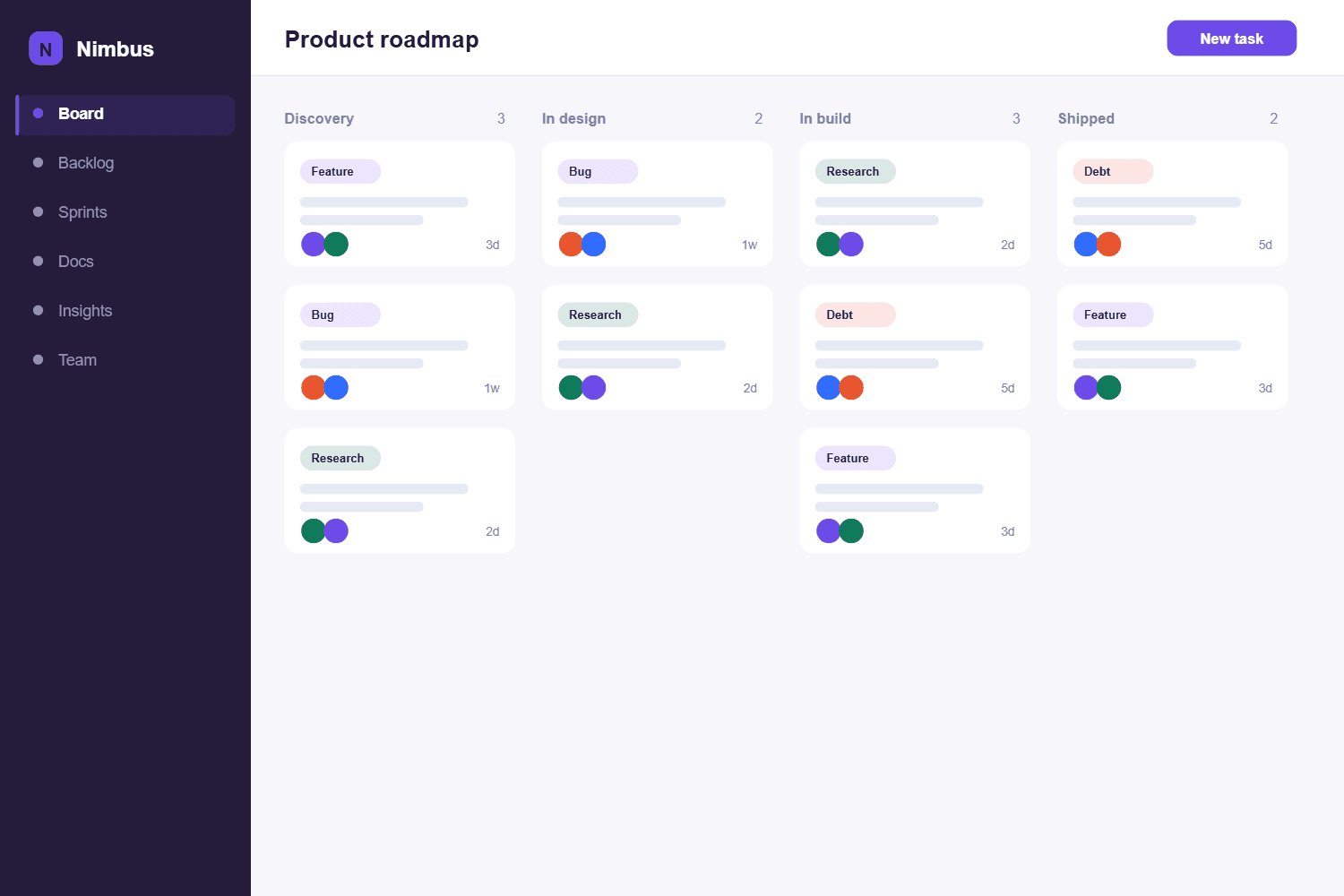 Web application interface